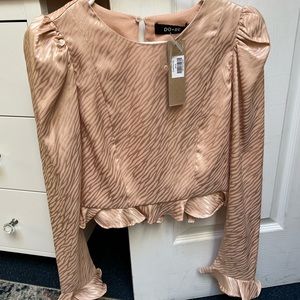Do+Be gold zebra print top!